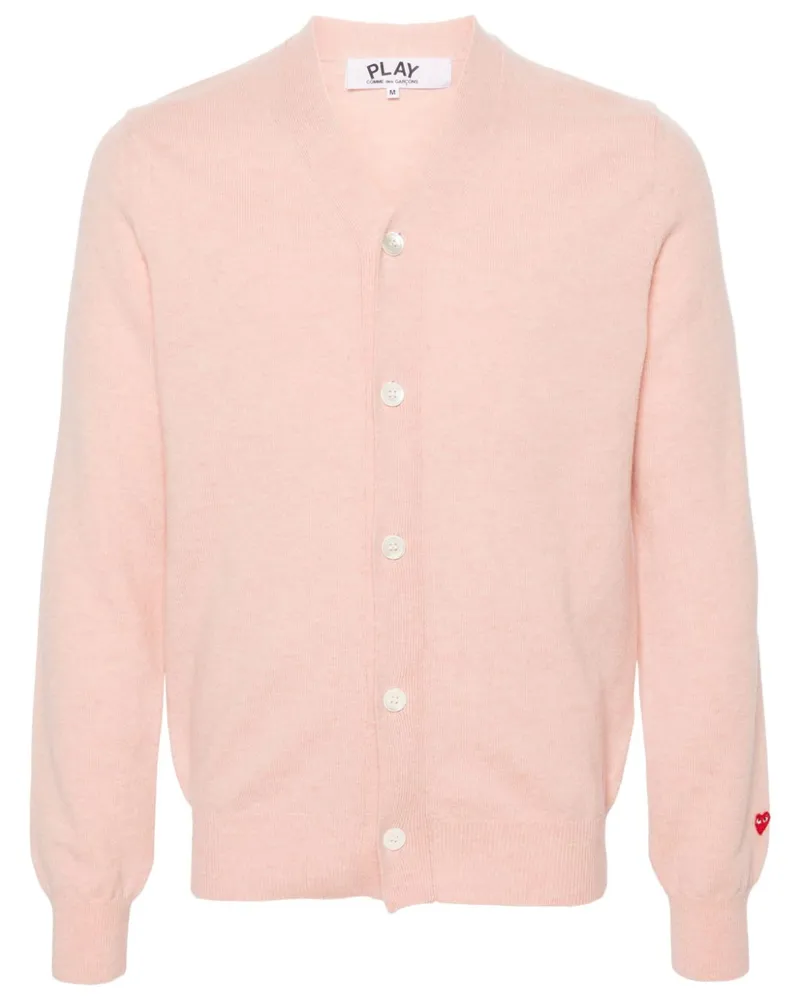 Comme des Garçons Cardigan mit Herz-Patch - Rosa Rosa