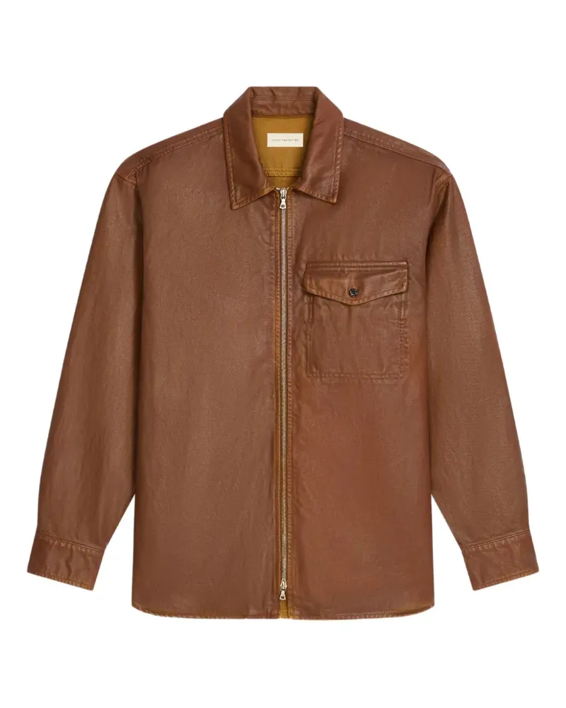 Dries van Noten Hemd mit Reißverschluss - Braun Braun