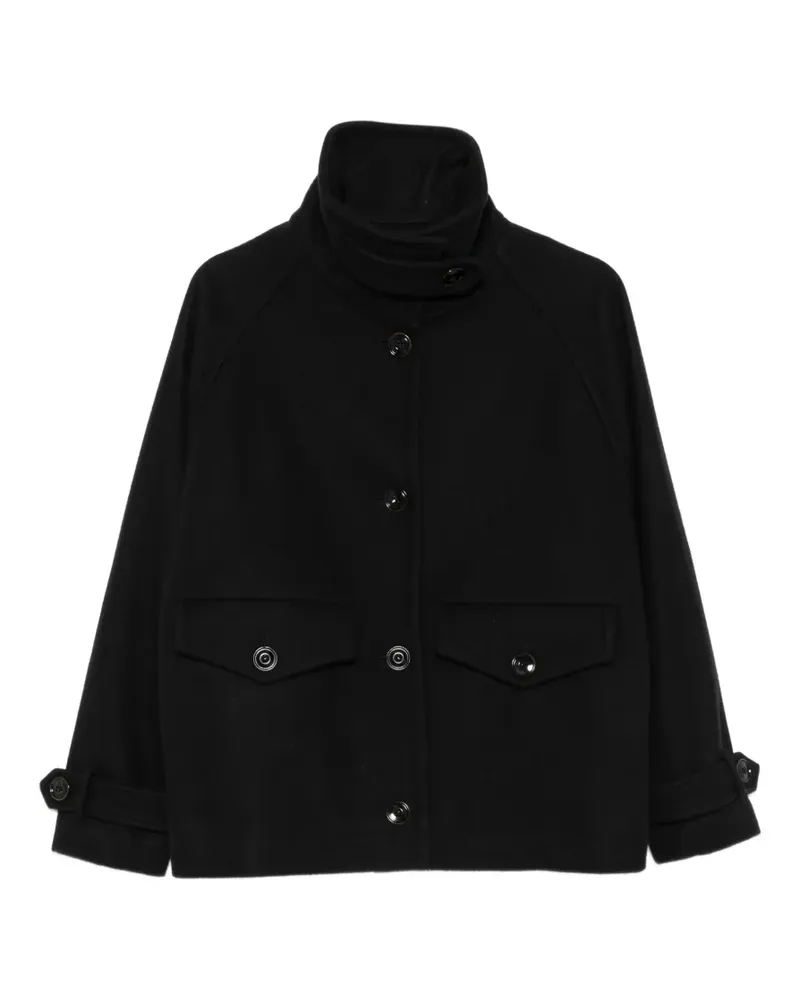 Sessùn Oversized-Jacke mit Stehkragen - Schwarz Schwarz