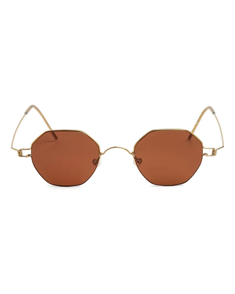 Lindberg Sonnenbrille mit geometrischem Gestell - Gold Gold