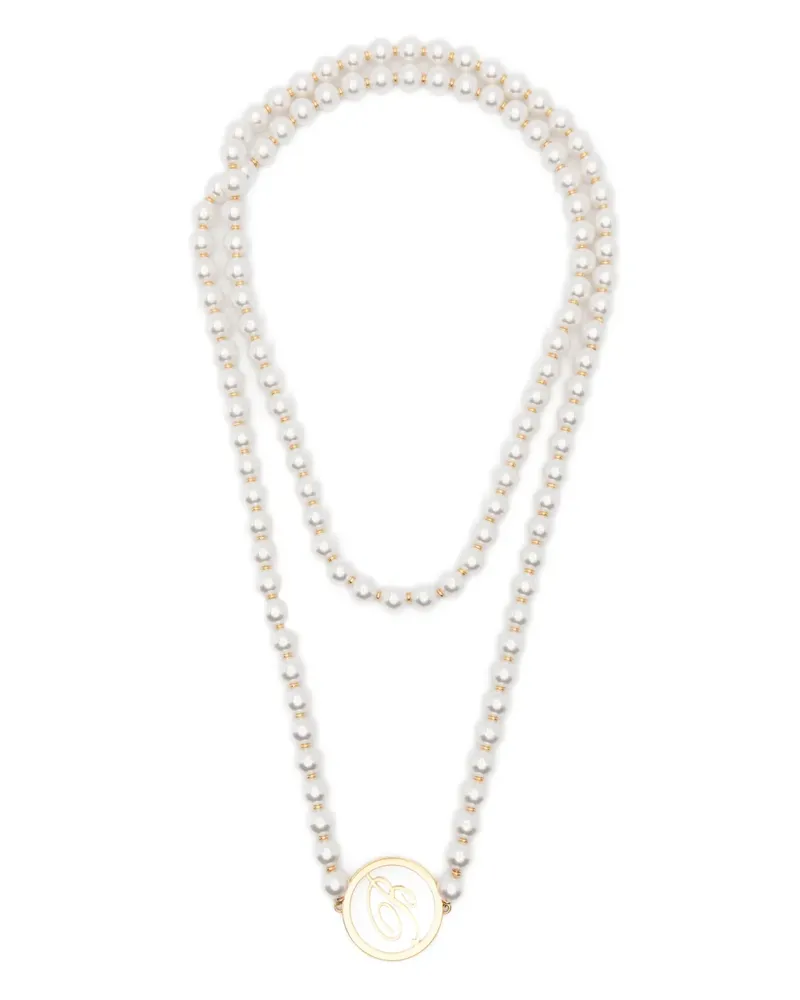 Blumarine Halskette mit Kunstperlen - Gold Gold