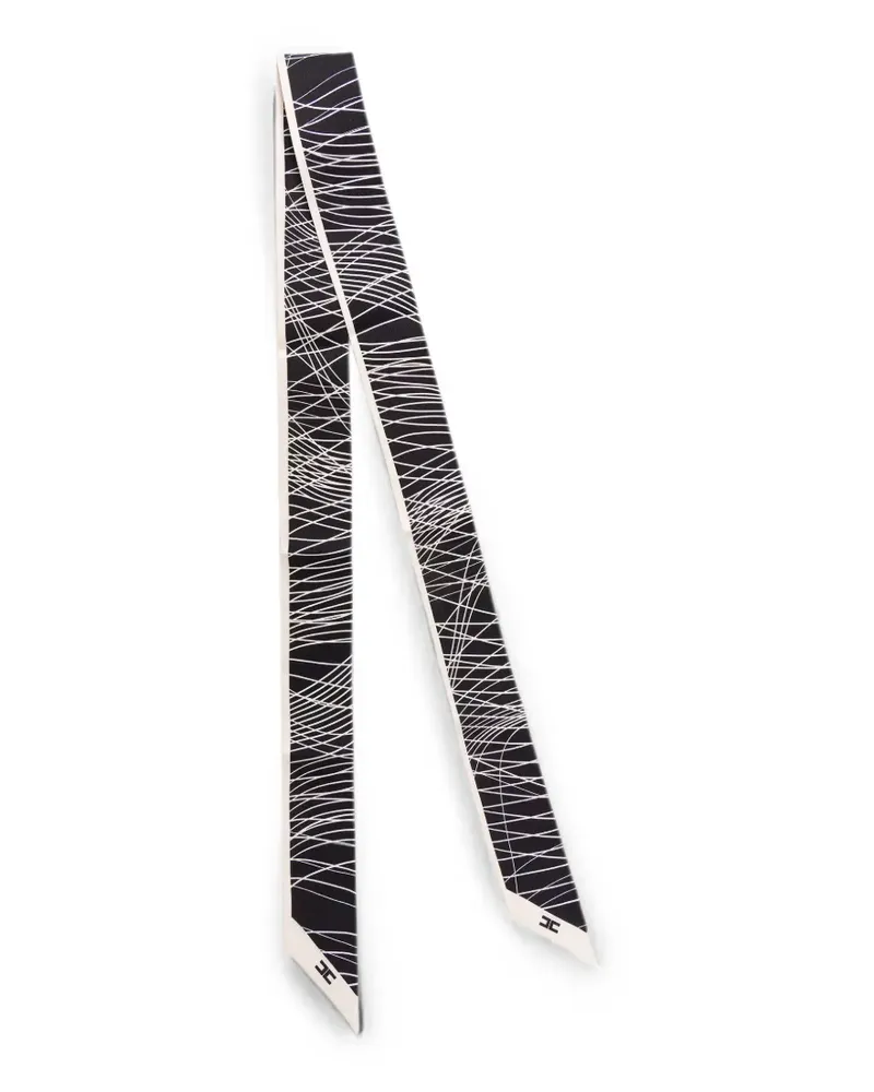 Elisabetta Franchi abstract-pattern scarf - Schwarz Schwarz