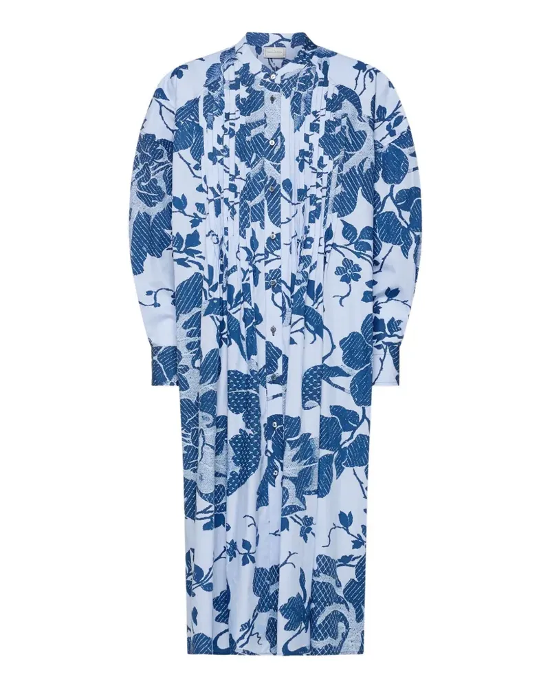 Pierre-Louis Mascia RHI floral midi shirt dress - Weiß Weiß