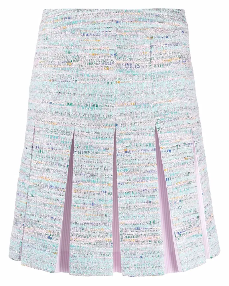 Karl Lagerfeld Tweed-Rock mit Falten - Blau Blau