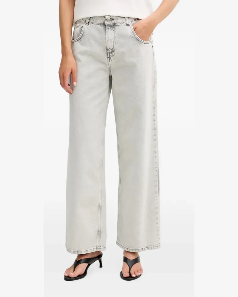 VICOLO Weite Jeans mit Acid-Wash-Effekt - Grau Grau