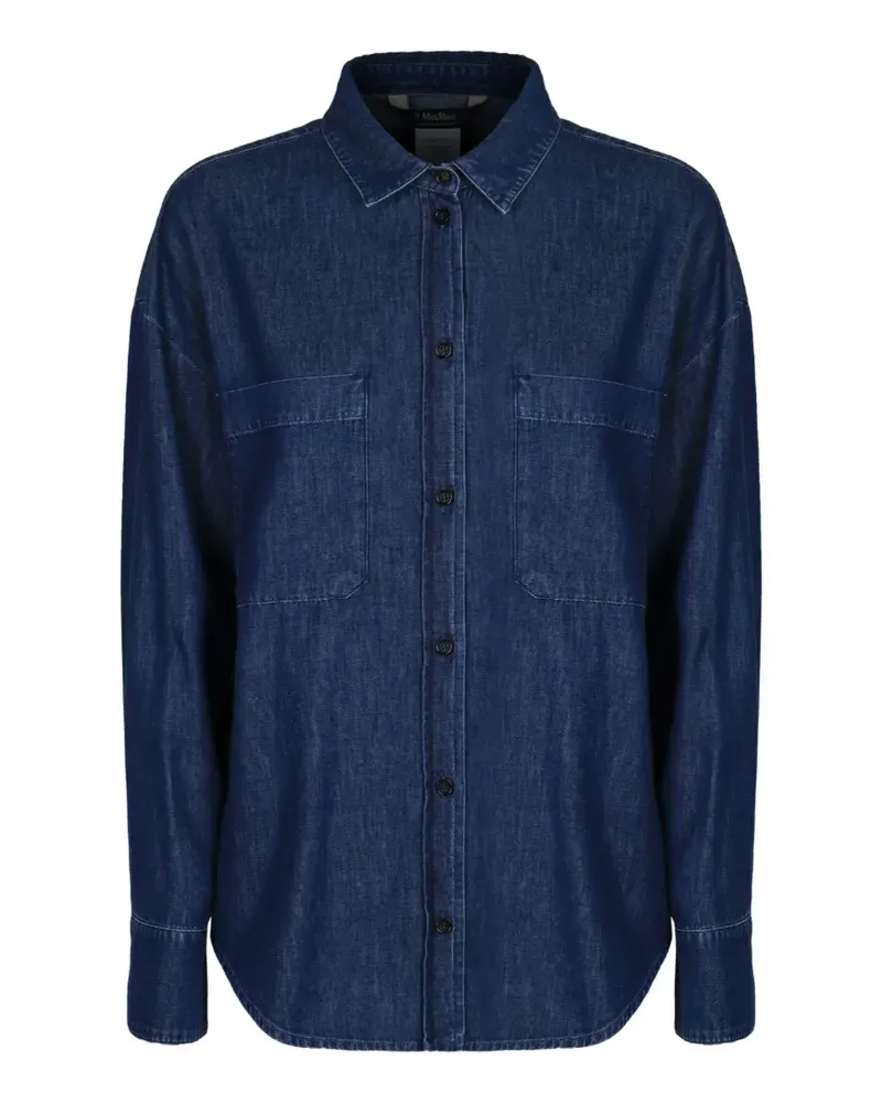 Max Mara Klassisches Jeanshemd - Blau Blau