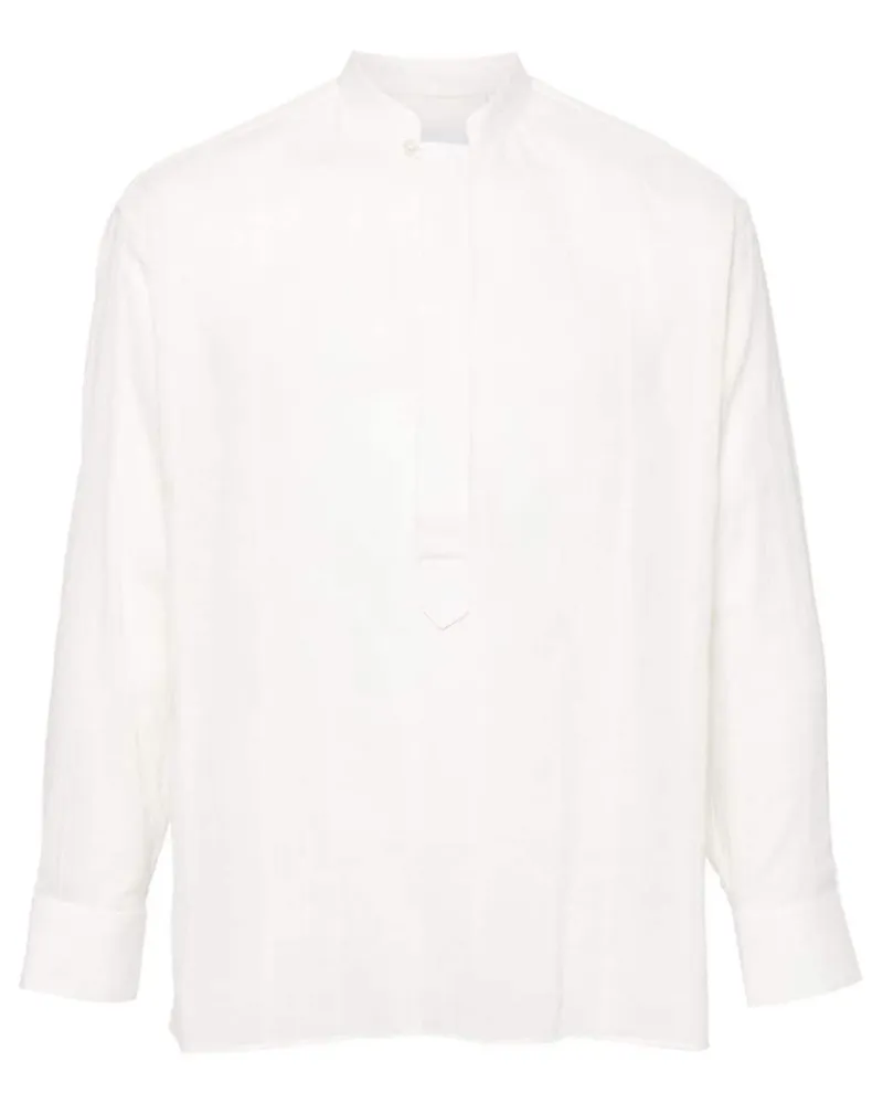 LARDINI Gestreiftes Hemd - Weiß Weiß