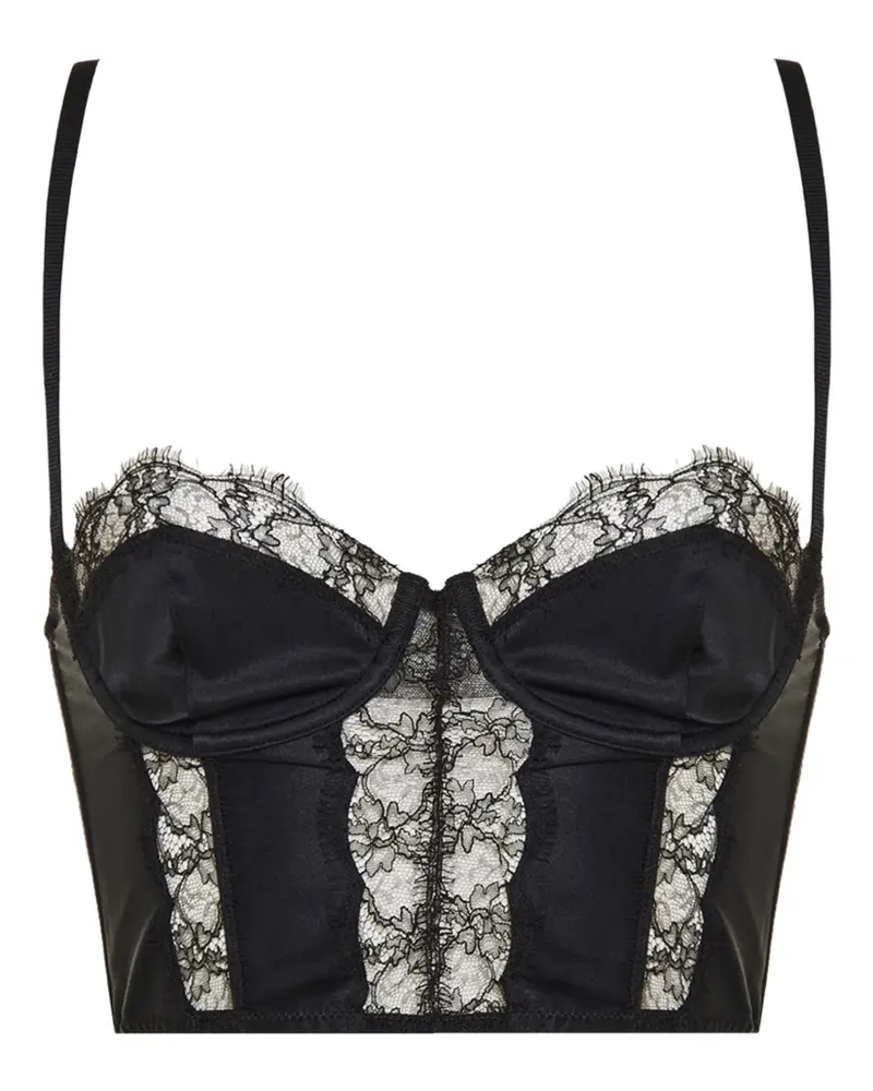 Kiki De Montparnasse lace-inset bra - Schwarz Schwarz