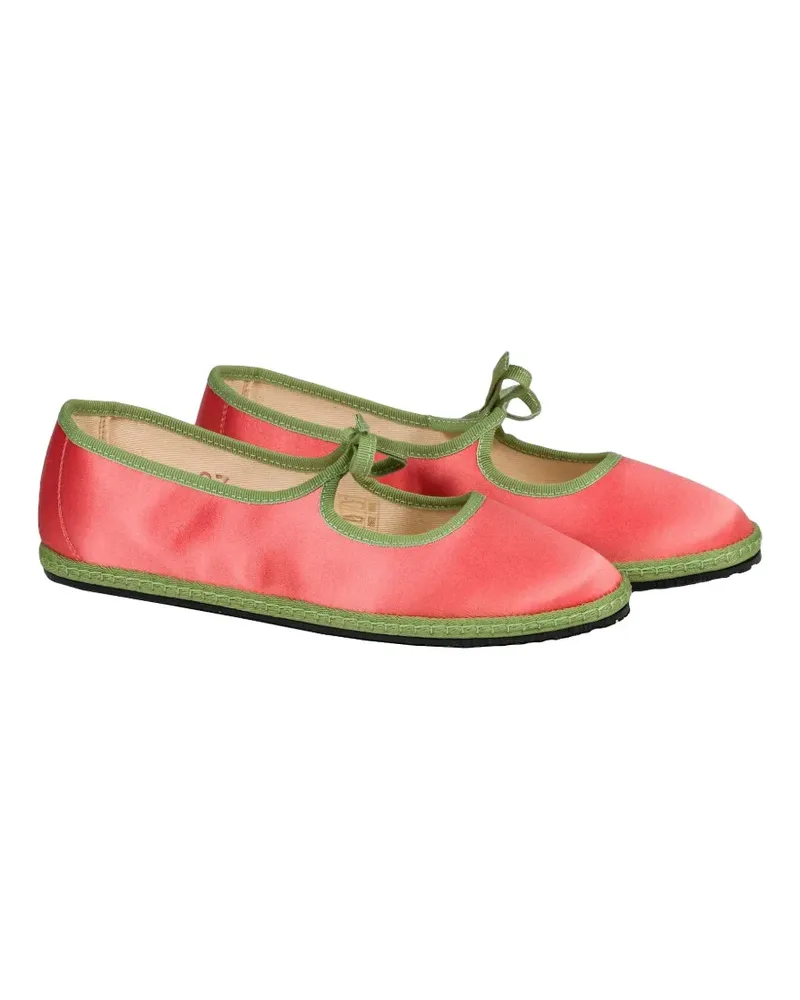 VIBI VENEZIA Brigitte bow-detail ballet flats - Rosa Rosa