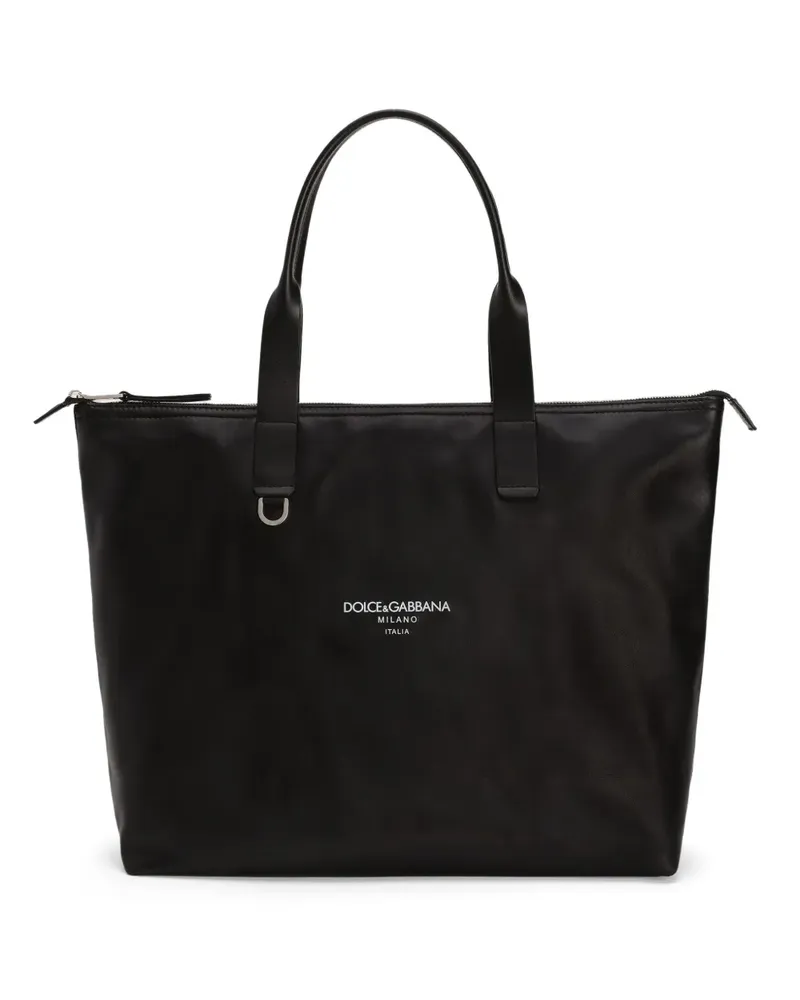Dolce & Gabbana Handtasche mit Logo-Print - Schwarz Schwarz
