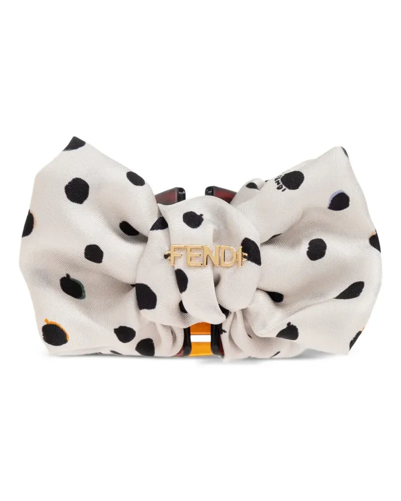 Fendi Haarspange mit Polka Dots - Nude Nude