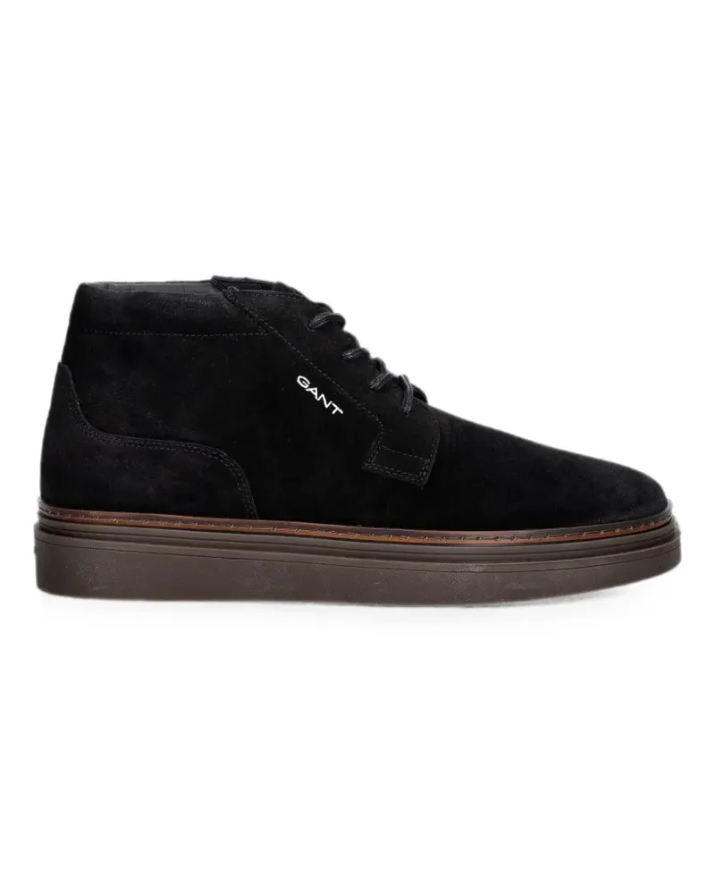 Gant Schnürstiefel aus Wildleder - Schwarz Schwarz
