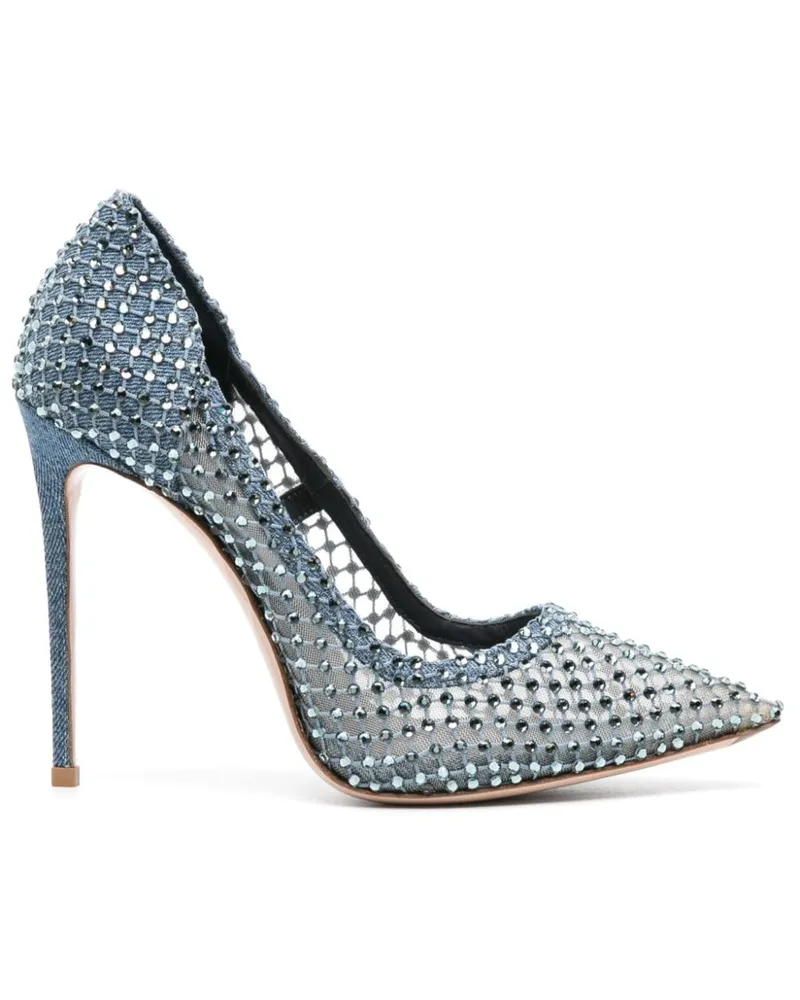 Le Silla Gilda Pumps mit Kristallen 115mm - Blau Blau