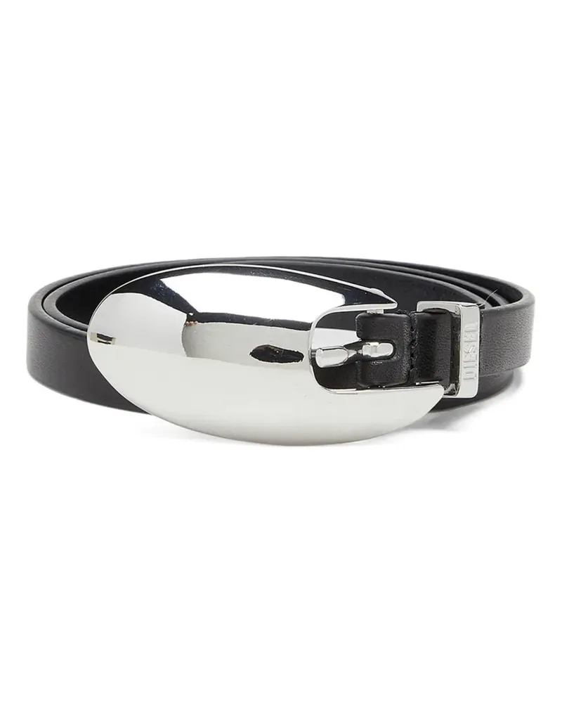 Diesel B-Rop sculpted-buckle belt - Schwarz Schwarz