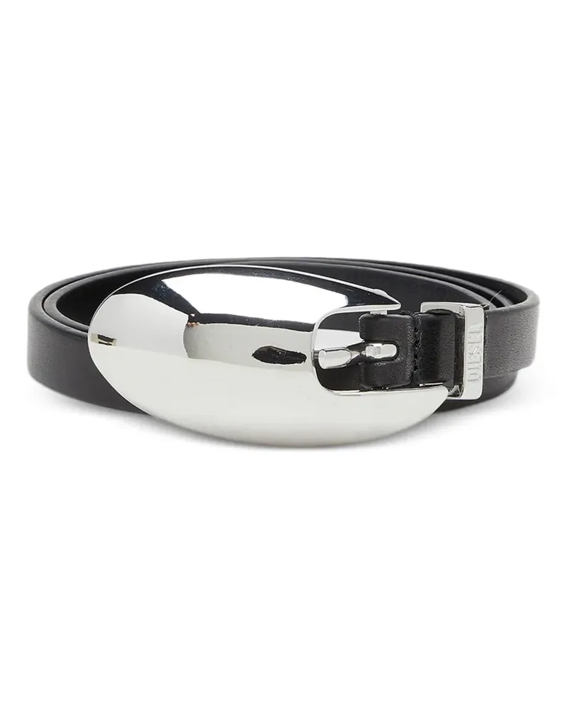Diesel B-Rop sculpted-buckle belt - Schwarz Schwarz
