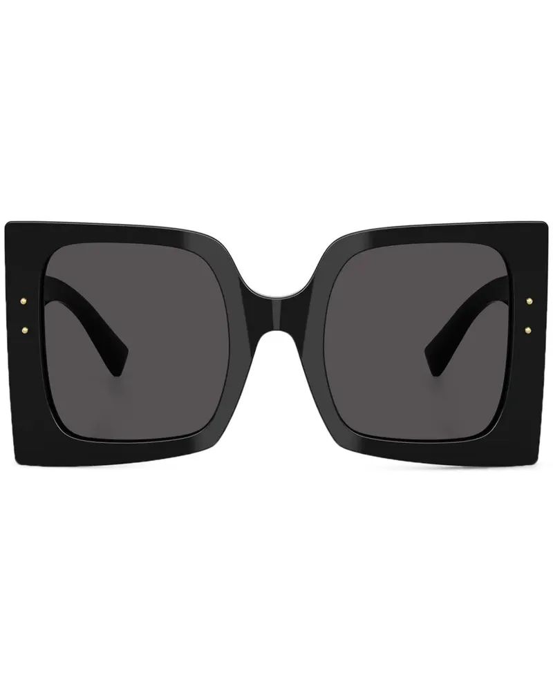 Dolce & Gabbana Sonnenbrille im Oversized-Look - Schwarz Schwarz