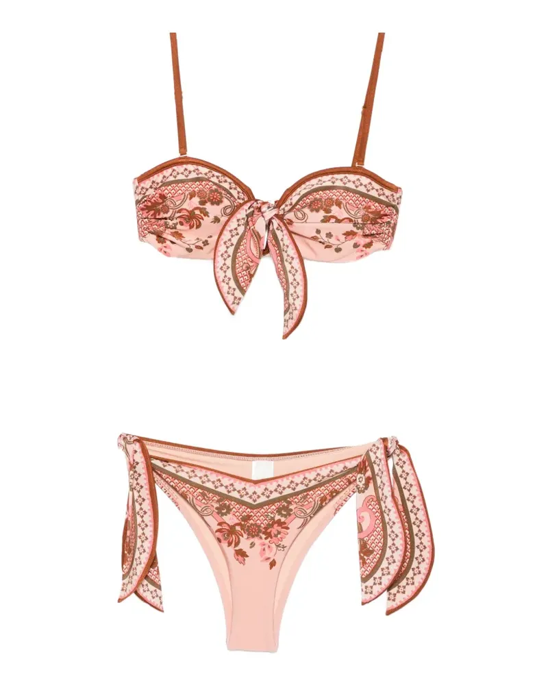 Zimmermann Bikini mit Paisley-Print - Rosa Rosa