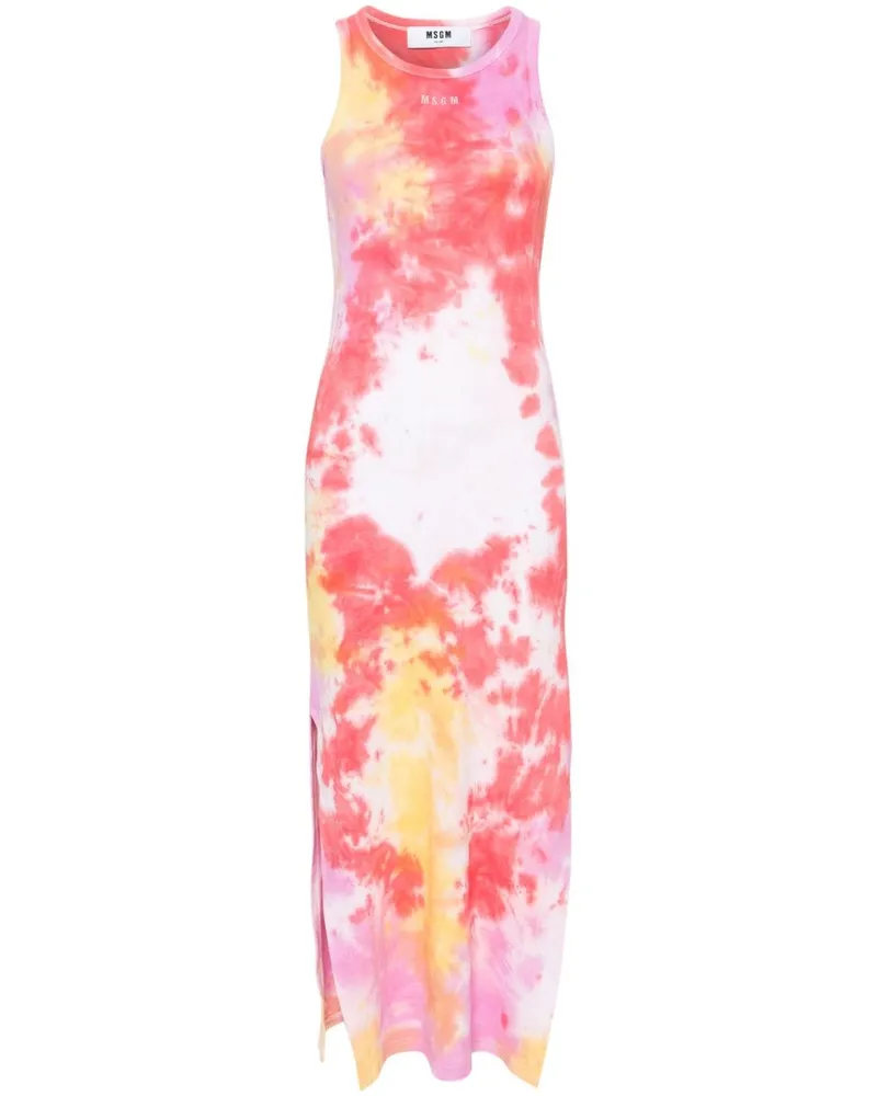 MSGM Midikleid mit Batikmuster - Rosa Rosa