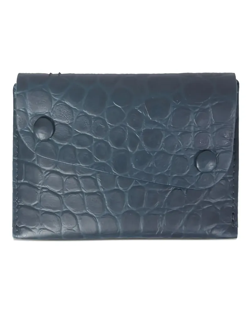 IL BISONTE crocodile-embossed wallet - Blau Blau