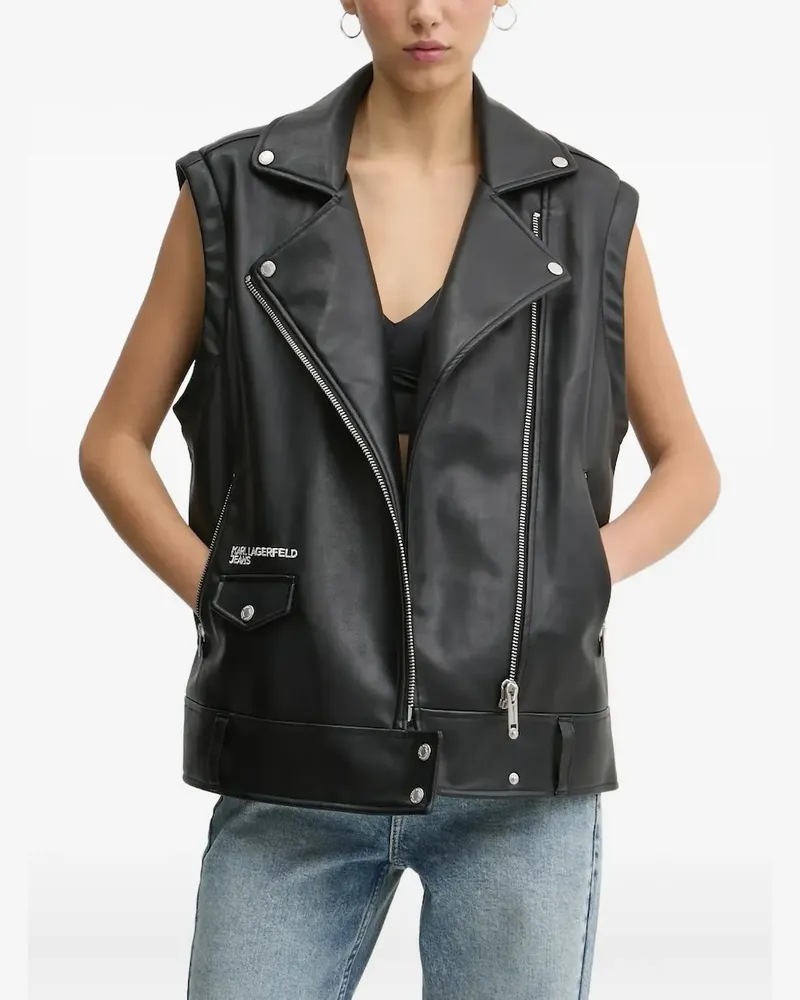 Karl Lagerfeld Ärmellose Jacke - Schwarz Schwarz