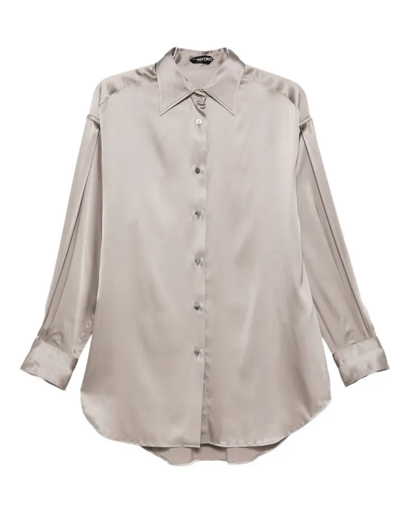 Tom Ford Hemd aus Satin - Grau Grau