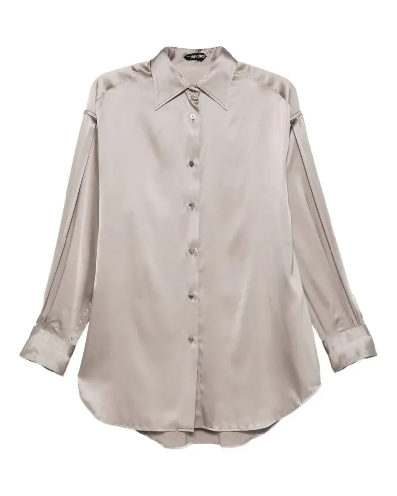 Tom Ford Hemd aus Satin - Grau Grau