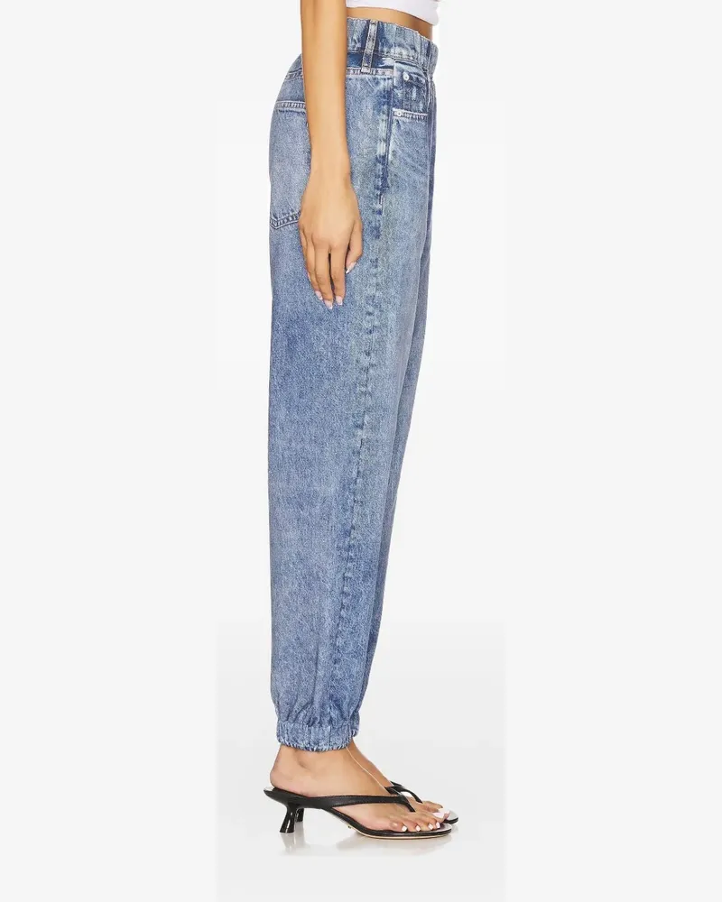 Rag & Bone Acid-Wash-Jeans mit elastischen Bündchen - Blau Blau
