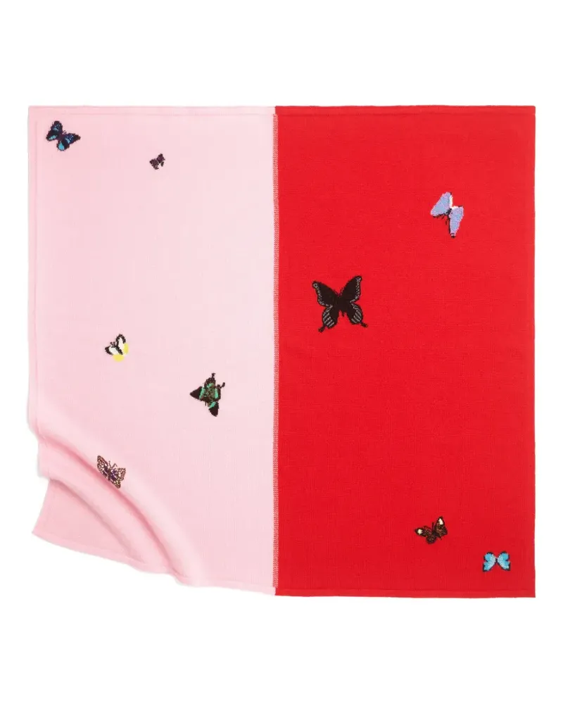 Barrie x Damien Hirst The Butterflies Strickschal - Rot Rot