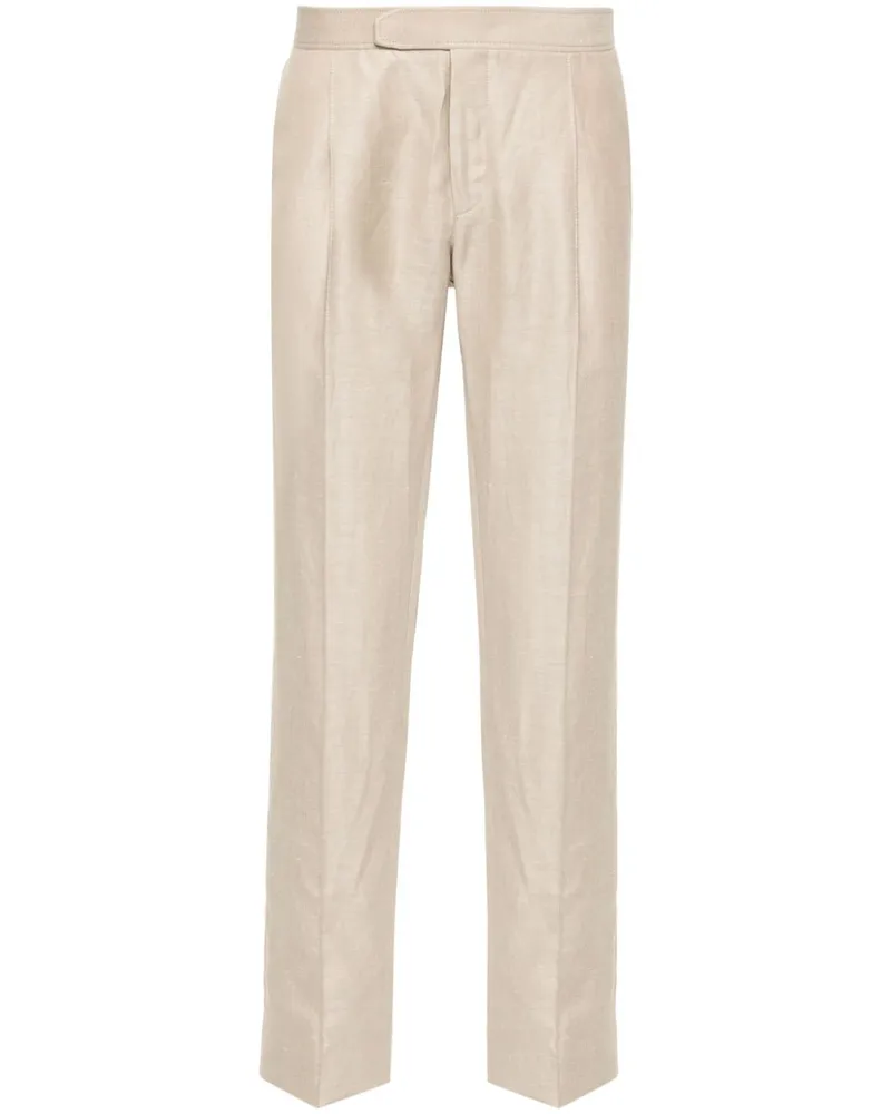 Brioni Halbhohe Tapered-Hose Nude