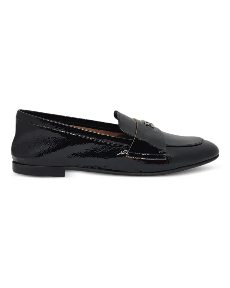 Casadei Loafer mit Logo-Schild - Schwarz Schwarz