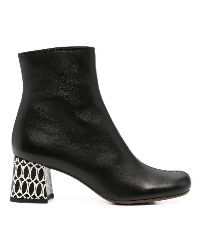 Chie Mihara Muki geometric-pattern leather ankle boots - Schwarz Schwarz