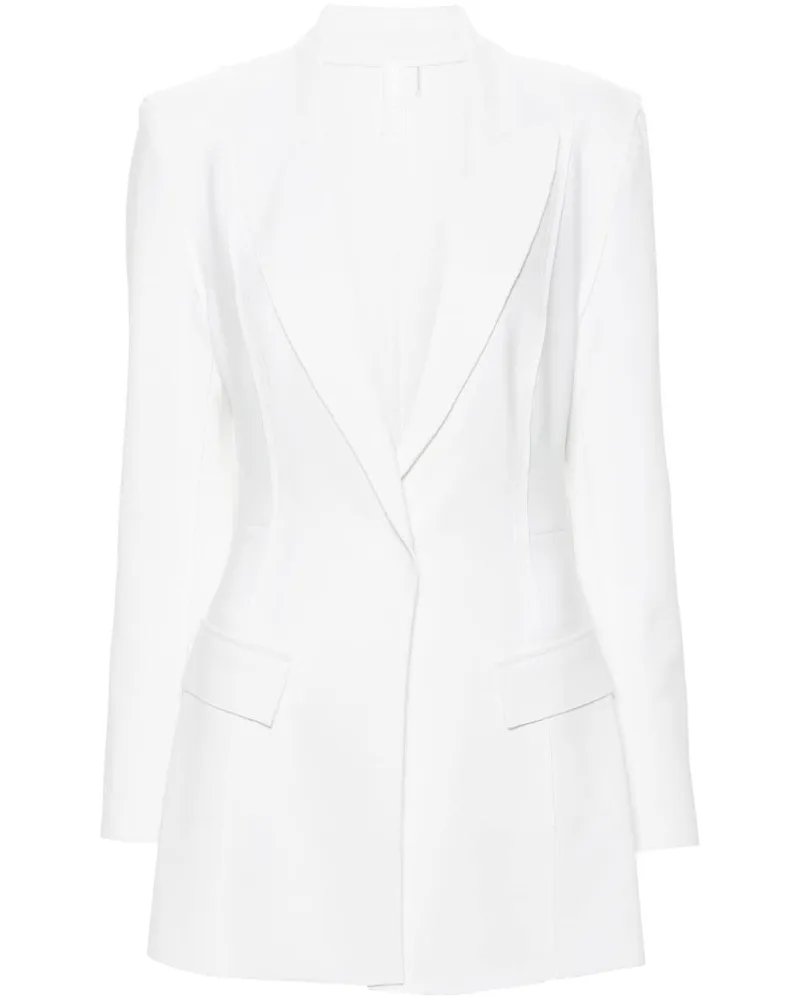 Norma Kamali Einreihiger Blazer mit sichtbaren Nähten - Weiß Weiß