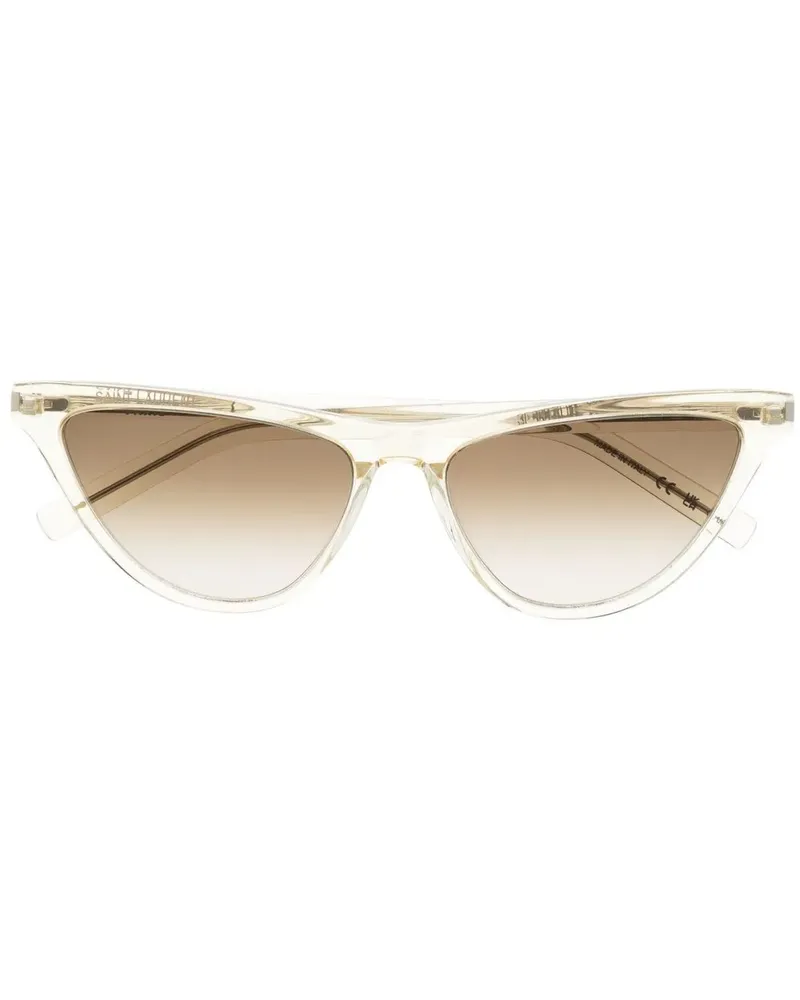 Saint Laurent Transparente Cat-Eye-Sonnenbrille - Gelb Gelb