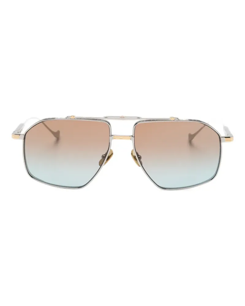 Cutler and Gross Kensington Sonnenbrille mit geometrischem Gestell - Silber Silber