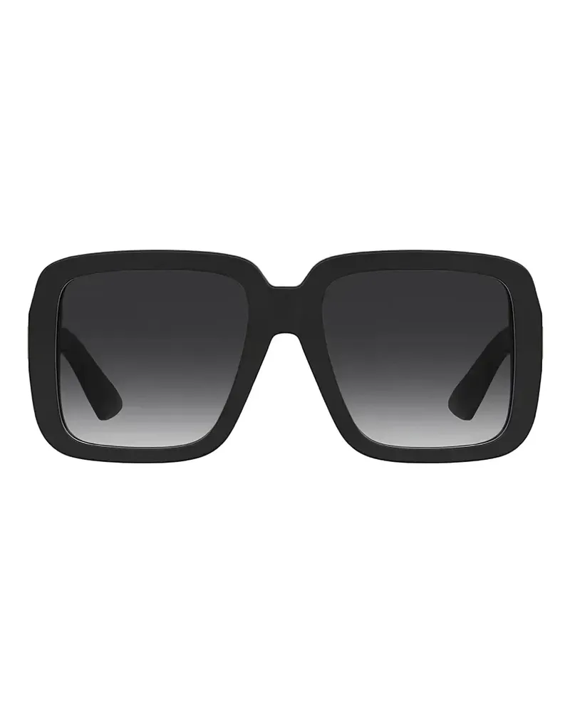 Moschino Sonnenbrille mit eckigem Gestell - Schwarz Schwarz