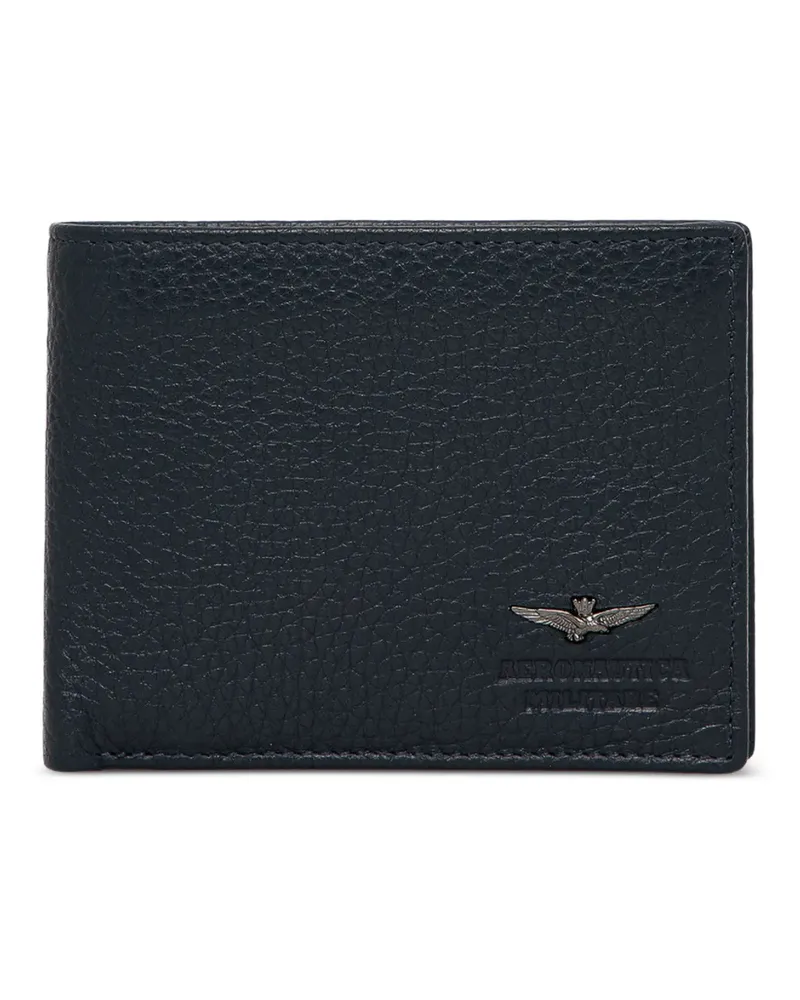Aeronautica Militare logo-plaque bifold wallet - Blau Blau