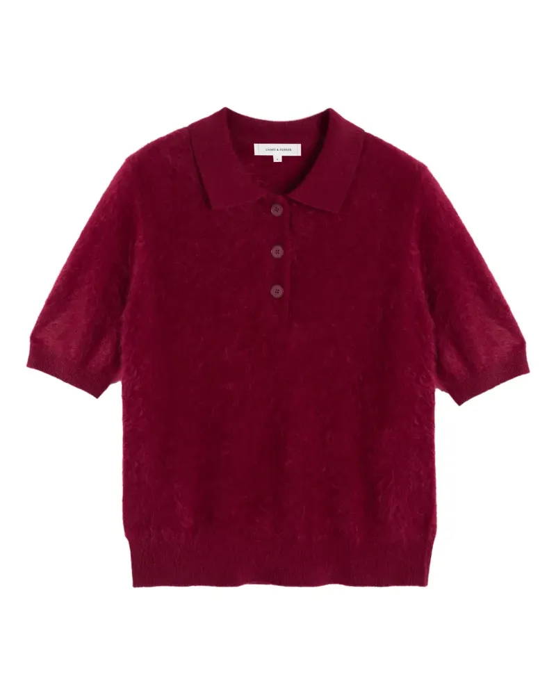 Chinti & Parker Kurzärmeliges Poloshirt mit gebürstetem Finish - Rot Rot