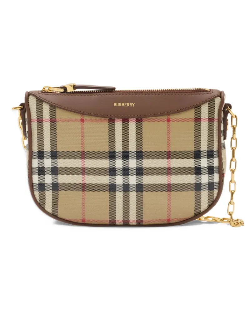 Burberry mini Check chain bag - Nude Nude