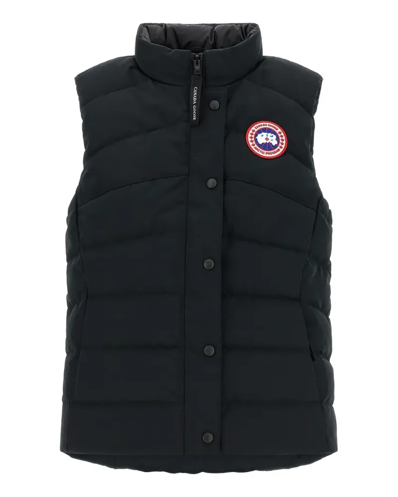 Canada Goose quilted logo patch vest - Schwarz Schwarz