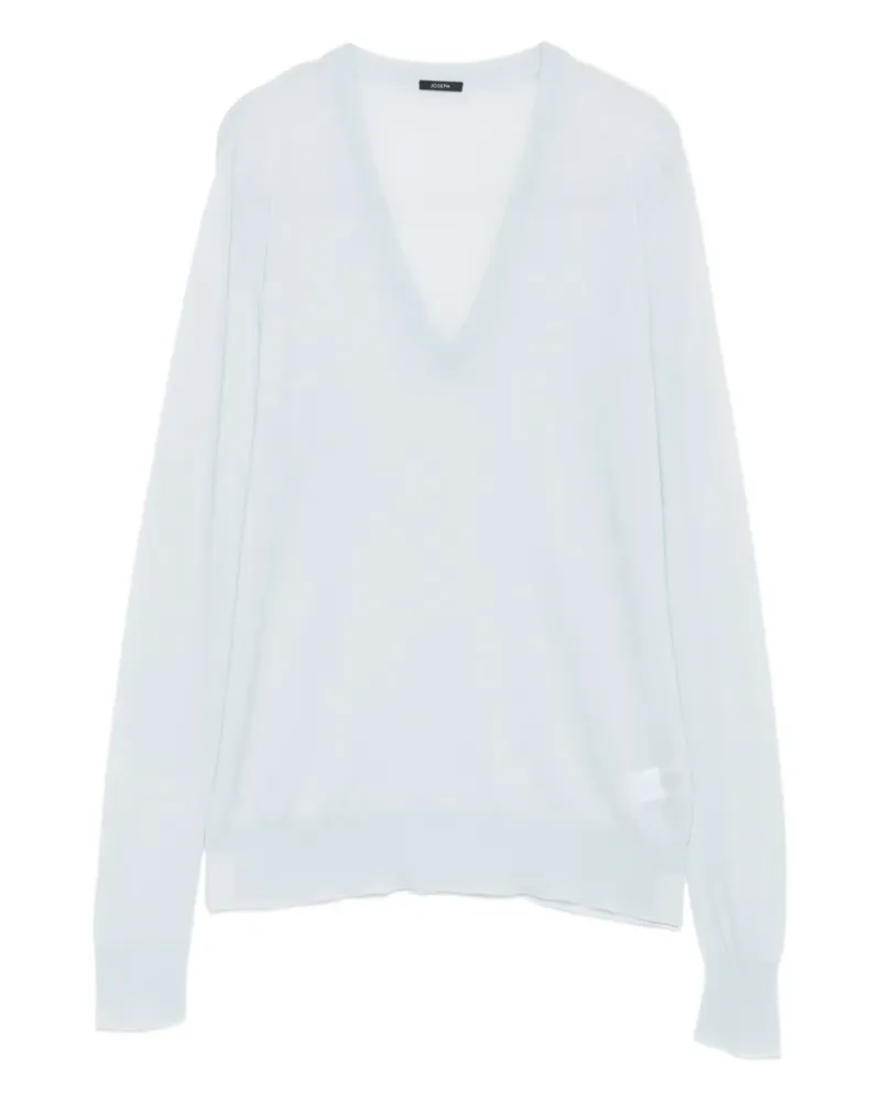 Joseph Kaschmirpullover mit V-Ausschnitt - Blau Blau