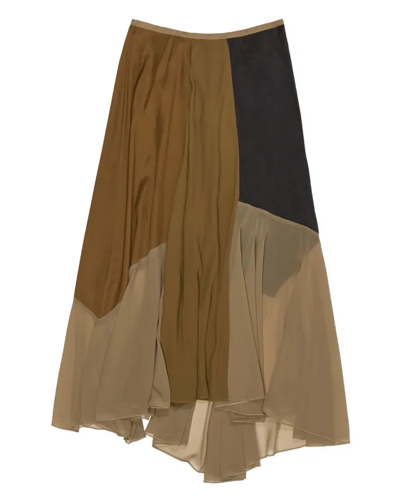 BIMBA Y LOLA patchwork ruffled skirt - Braun Braun