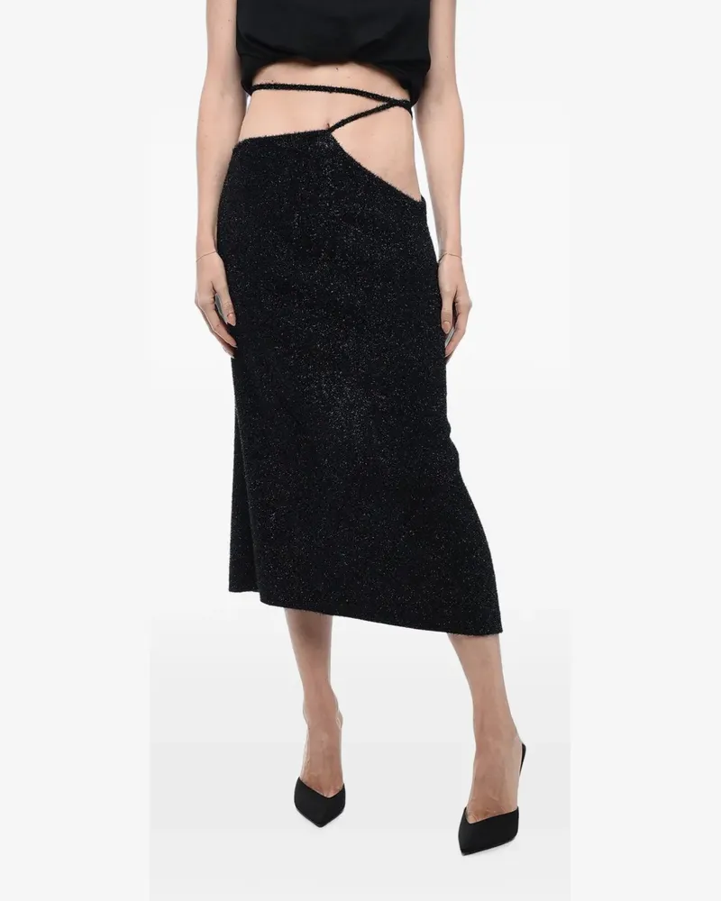 ROTATE Birger Christensen Rock mit Cut-Out - Schwarz Schwarz