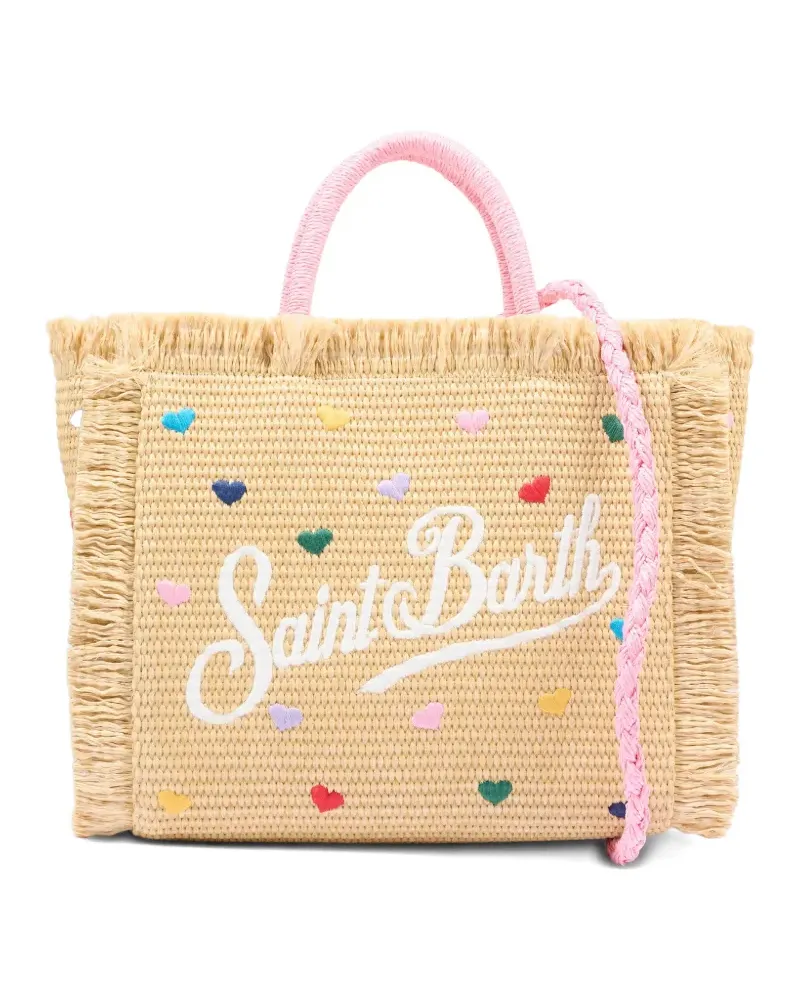 MC2 Saint Barth Vanity Tote Bag mit Herzstickerei - Nude Nude