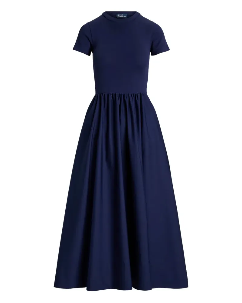 Ralph Lauren Vanilla Maxikleid mit Falten - Blau Blau