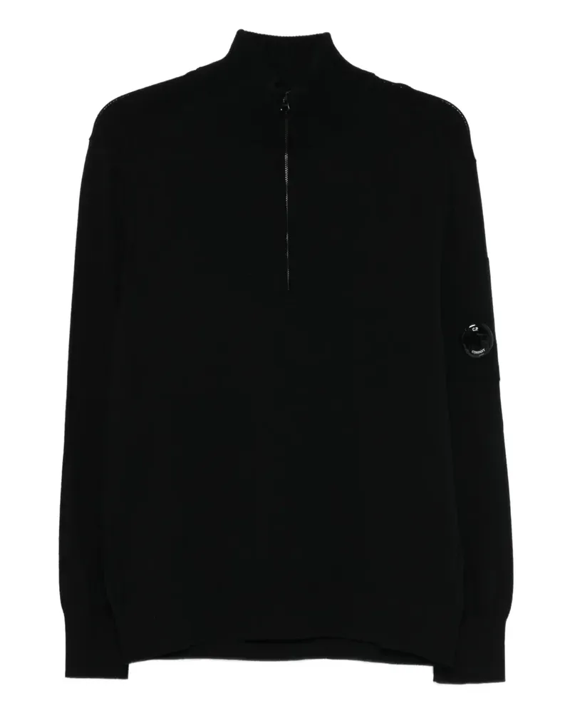 C.P. Company Half-Zip-Pullover mit Tasche - Schwarz Schwarz