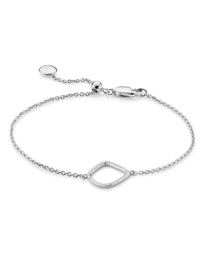 Monica Vinader Riva' Armband mit Diamanten - Silber Silber