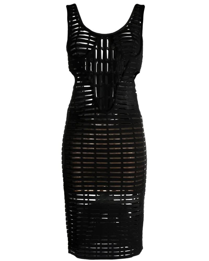 Genny Midikleid mit Cut-Outs - Schwarz Schwarz