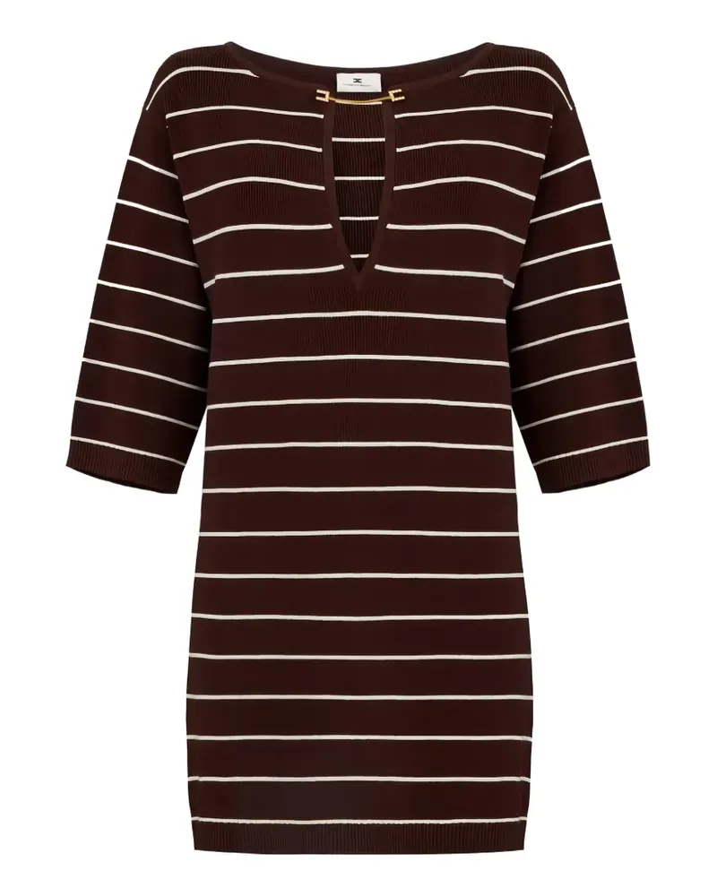 Elisabetta Franchi striped mini dress - Braun Braun