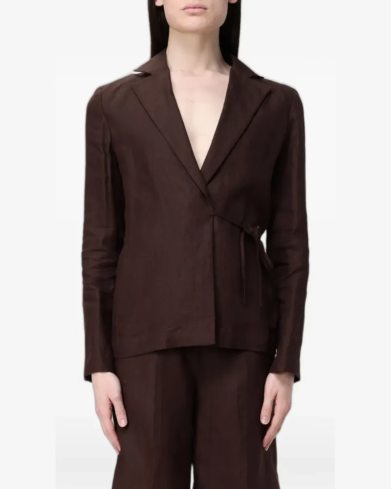 Colmar tie-fastening linen blazer - Braun Braun
