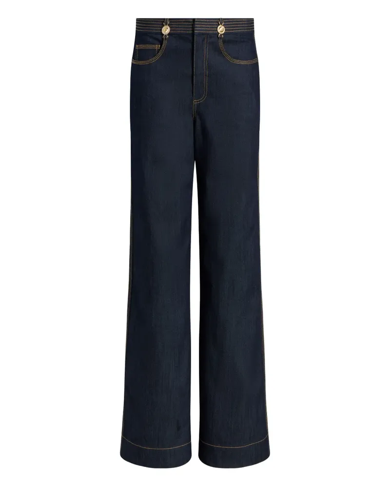 Cinq à Sept Bev Hose mit Seitenstreifen - Blau Blau